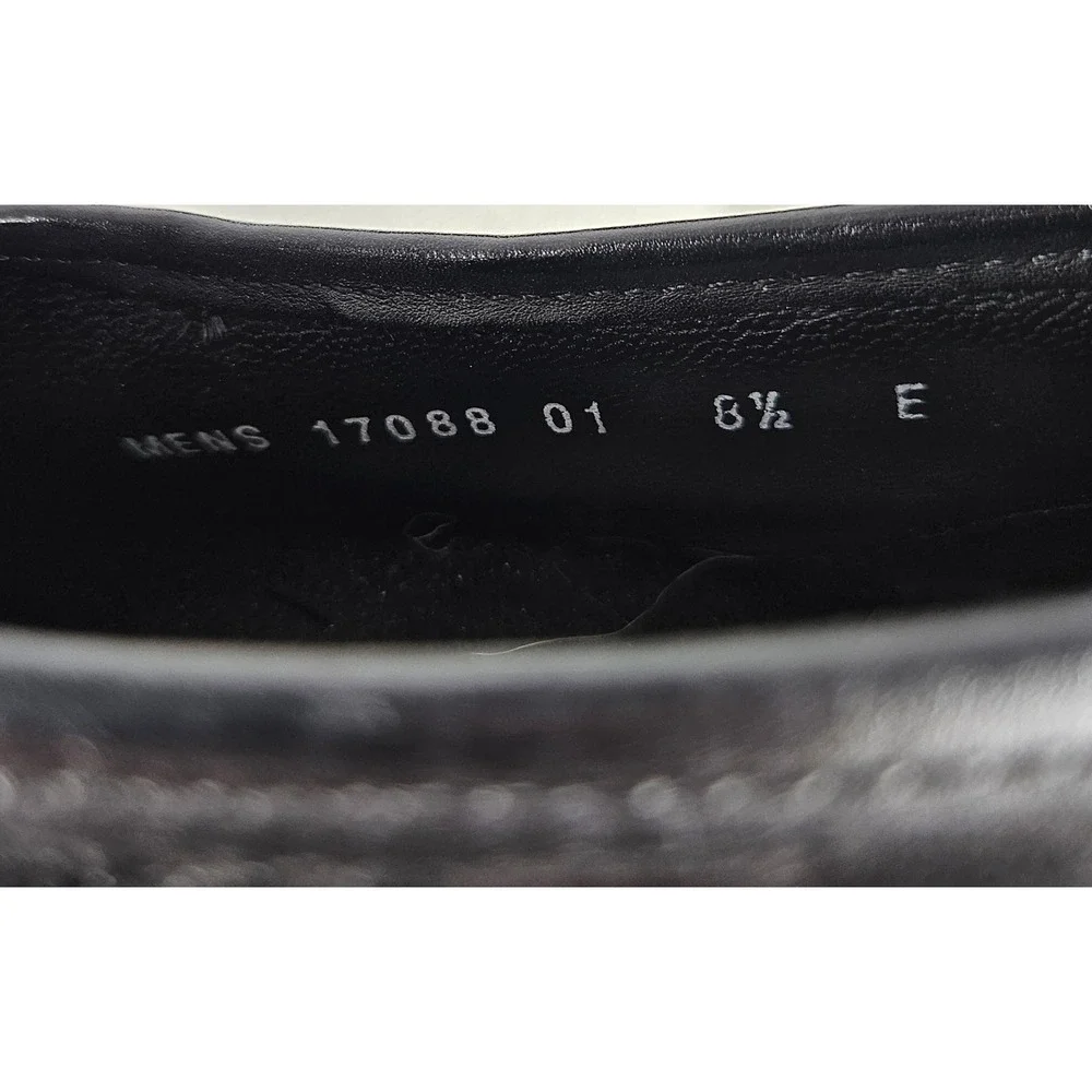 Florsheim Riva Men's 8.5 E Black Leather Comfortech Loafers Moc Toe Dress Shoes